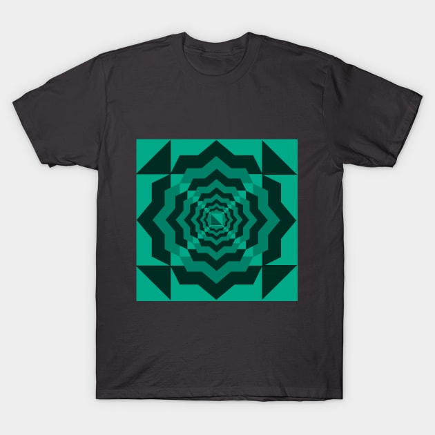 Geo Green T-Shirt by YukiRozen